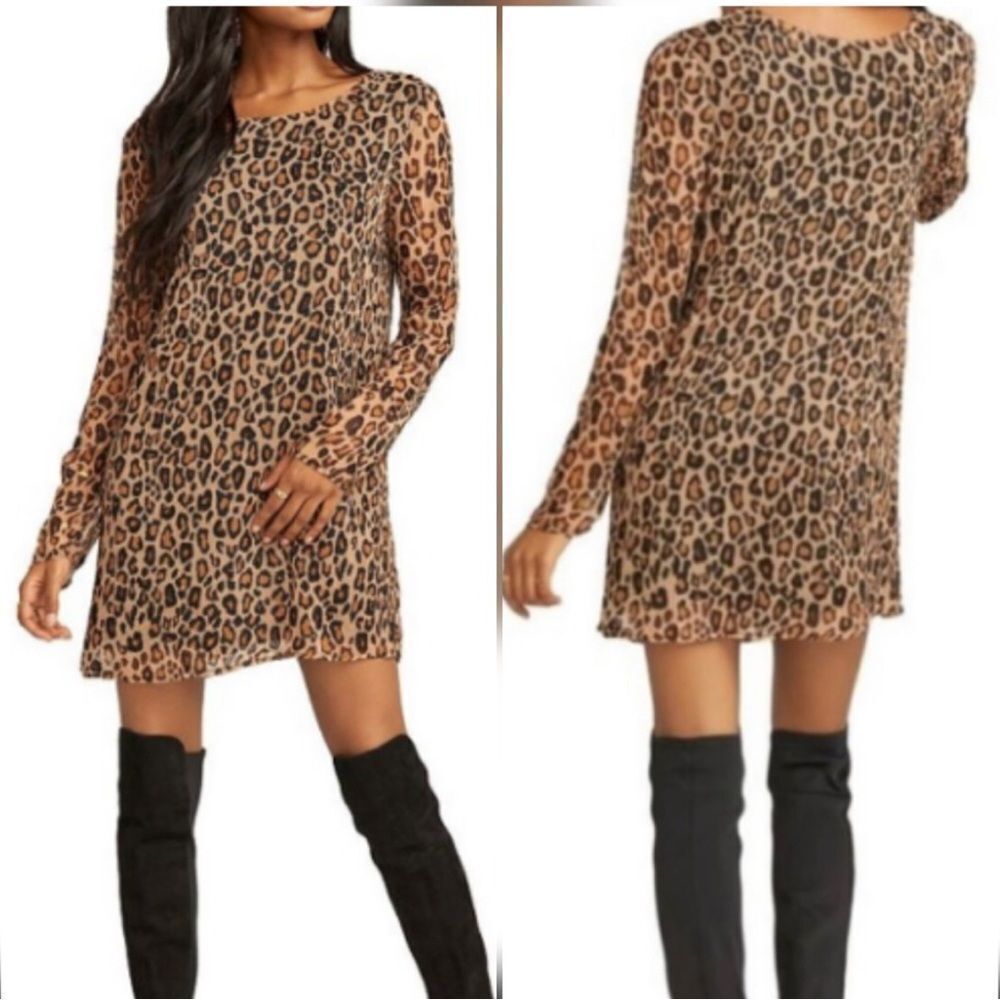 SHOW ME YOUR MUMU | Nakita Dress in Cheetah Fever Beaded Print Women’s Size XS